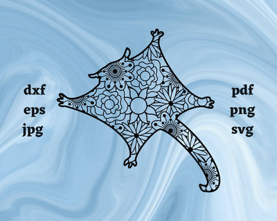 Sugar Glider Mandala SVG Cut File SVG Northern Light SVG 