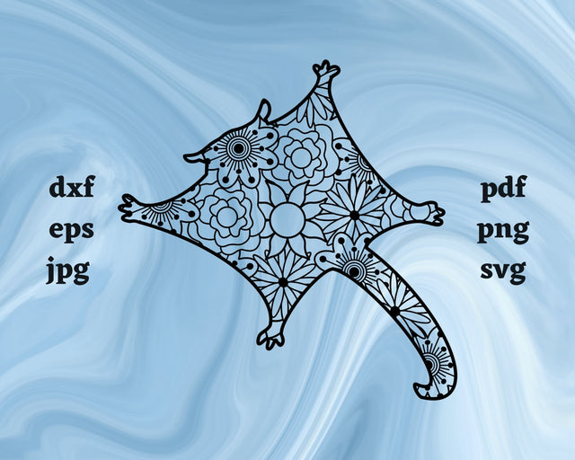 Sugar Glider Mandala SVG Cut File SVG Northern Light SVG 