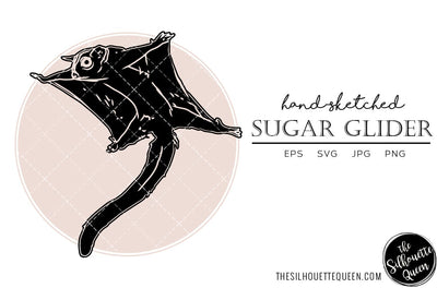 Sugar Glider Sketch Vector SVG Loveleen Kaur 