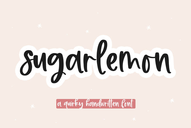 Sugar Lemon - Cute Handwritten Font Font KA Designs 