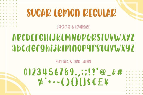 Sugar Lemon - Display Font Font AnningArts Design 
