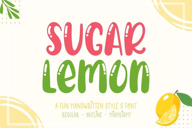 Sugar Lemon - Display Font Font AnningArts Design 