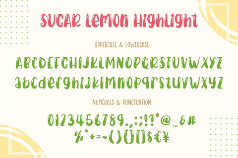 Sugar Lemon - Display Font Font AnningArts Design 