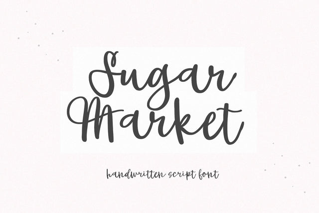 Sugar Market - Handwritten Script Font Font KA Designs 