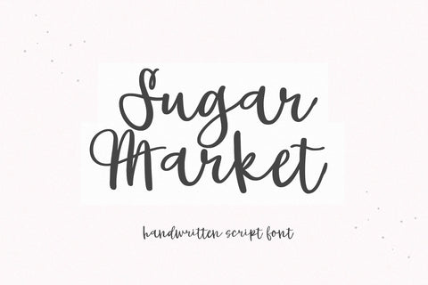 Sugar Market - Handwritten Script Font Font KA Designs 