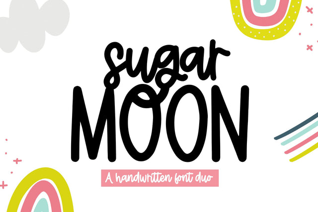 Sugar Moon - Print & Script Font Duo Font KA Designs 