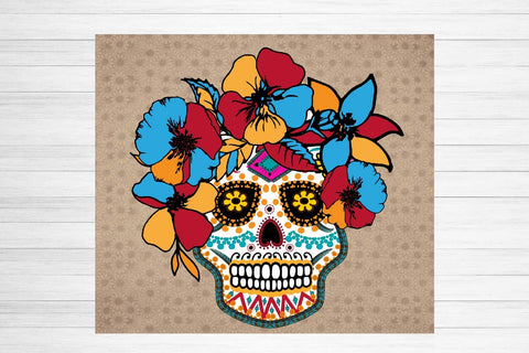 Sugar Scull PNG. Tumbler Sublimation. Day of The Dead. 20 oz skinny tumbler. Sublimation Samaha Design 