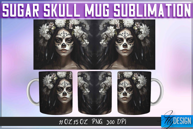 Sugar Skull 11 | 15 Oz Mug Sublimation Sublimation Fly Design 