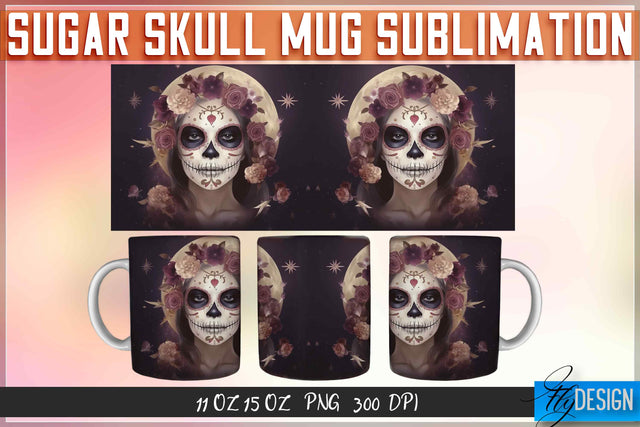 Sugar Skull 11 | 15 Oz Mug Sublimation Sublimation Fly Design 