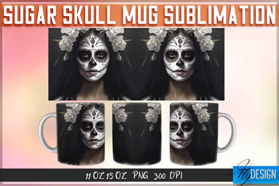Sugar Skull 11 | 15 Oz Mug Sublimation Sublimation Fly Design 