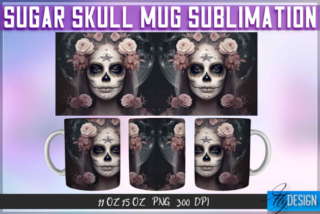 Sugar Skull 11 | 15 Oz Mug Sublimation Sublimation Fly Design 