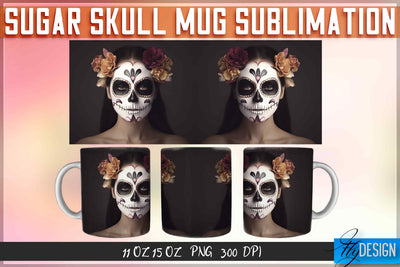 Sugar Skull 11 | 15 Oz Mug Sublimation Sublimation Fly Design 