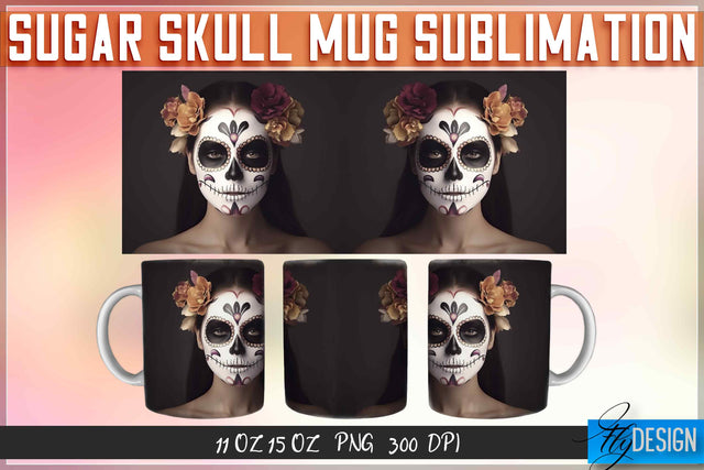 Sugar Skull 11 | 15 Oz Mug Sublimation Sublimation Fly Design 