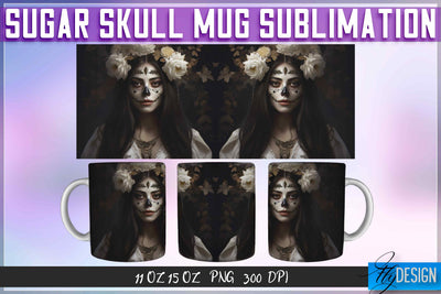 Sugar Skull 11 | 15 Oz Mug Sublimation Sublimation Fly Design 