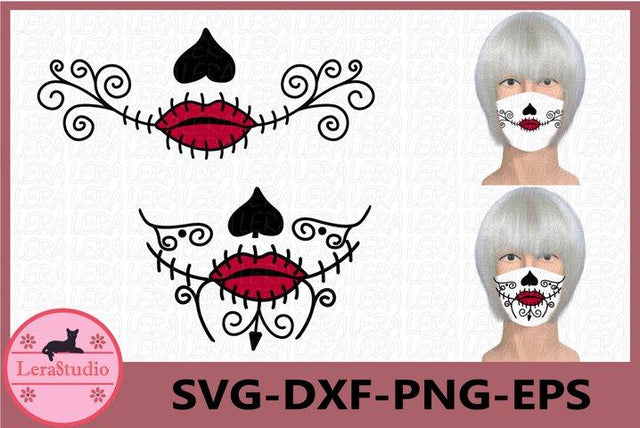 Sugar Skull Face Mask Svg SVG Lerastudio 
