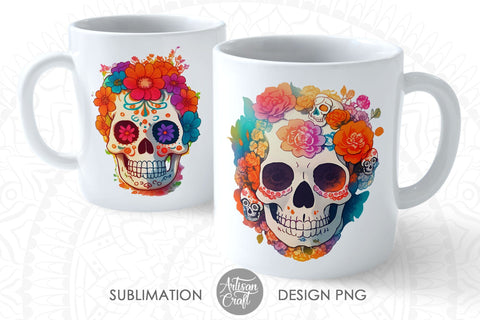 Sugar skull PNG, sublimation design, sugar skull clipart Sublimation Artisan Craft SVG 
