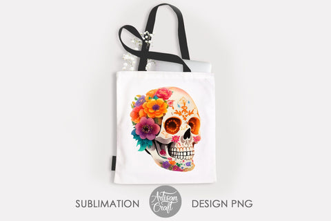 Sugar skull PNG, sublimation design, sugar skull clipart Sublimation Artisan Craft SVG 