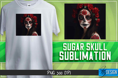 Sugar Skull Sublimation | T-Shirt Design Sublimation Fly Design 