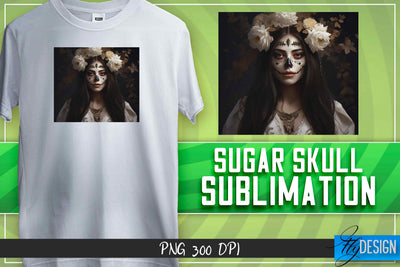 Sugar Skull Sublimation | T-Shirt Design Sublimation Fly Design 
