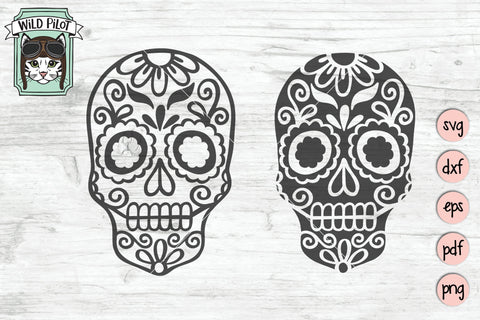 Sugar Skull SVG Cut File SVG Wild Pilot 