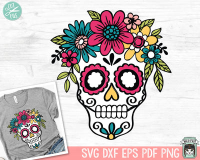 Sugar Skull SVG Cut File SVG Wild Pilot 