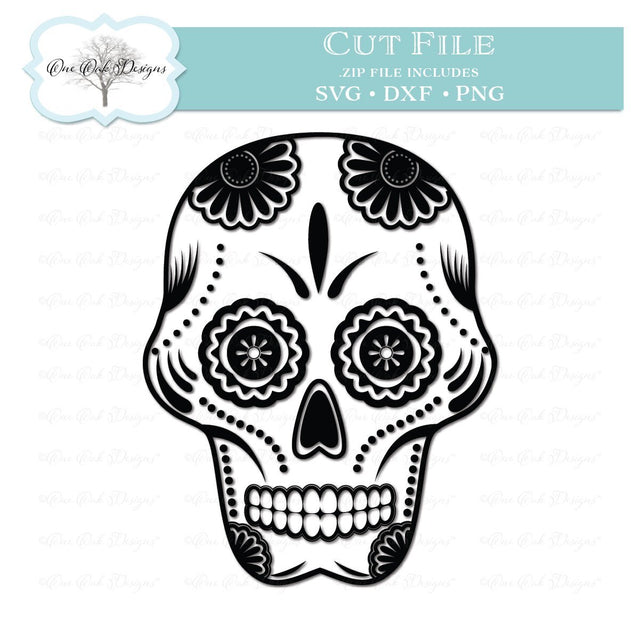 Sugar Skull SVG One Oak Designs 