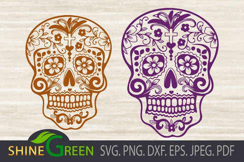 Sugar Skull, Svg Png Dxf Eps Digital Download - free svg files for