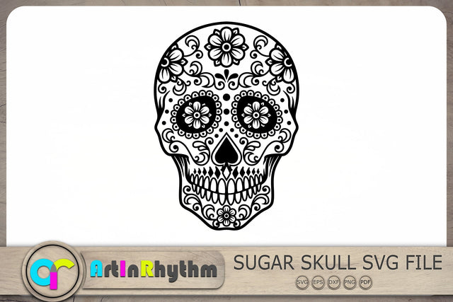 Sugar Skull Svg, Skull Svg, Skull Clipart, Floral Skull Svg SVG Artinrhythm shop 