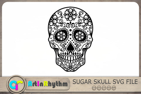 Sugar Skull Svg, Skull Svg, Skull Clipart, Floral Skull Svg SVG Artinrhythm shop 