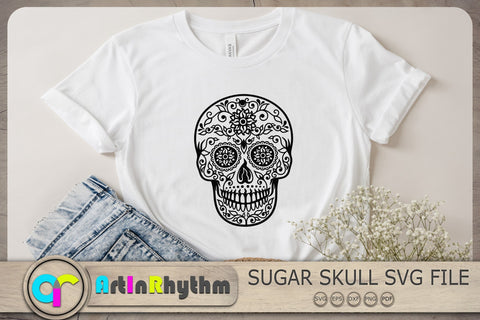 Sugar Skull Svg, Skull Svg, Skull Clipart, Halloween Svg SVG Artinrhythm shop 