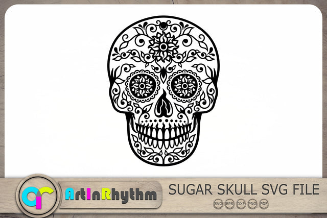 Sugar Skull Svg, Skull Svg, Skull Clipart, Halloween Svg SVG Artinrhythm shop 