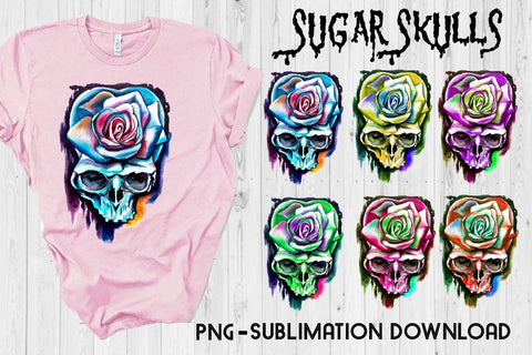 Sugar skulls sublimation design, sugar skulls, sugar skull Sublimation Paper Switch 