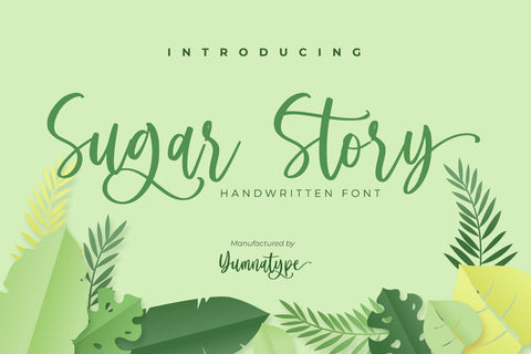 Sugar Story-Sweet Handwritten Font Font yumnatype 