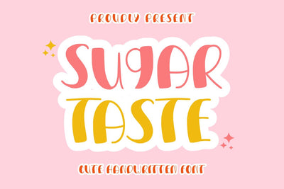 Sugar Taste - Cute Handwritten Font Font Masyafi Studio 