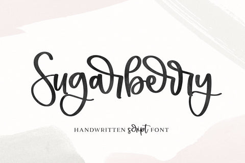 Sugarberry - A Modern Script Font Font KA Designs 