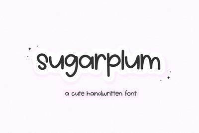 Sugarplum - Cute Handwritten Font Font KA Designs 