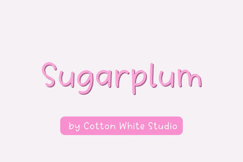 Sugarplum Font Cotton White Studio 