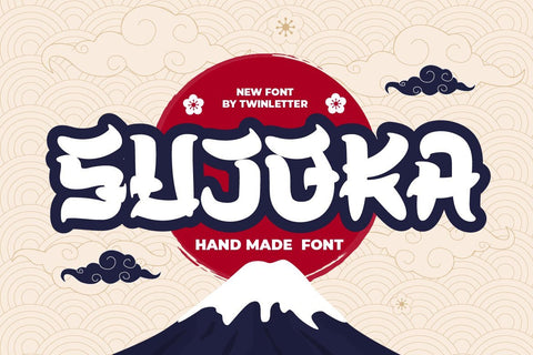 SUJOKA Japanese Style Font Font twinletter 