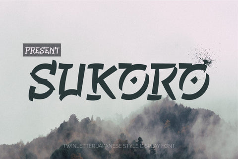 SUKORO - Japanese style font Font twinletter 