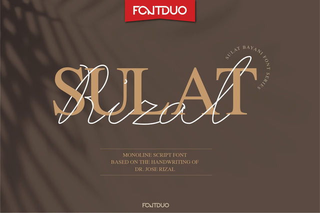 Sulat Rizal Script Handwritten Font Font FontDuo 