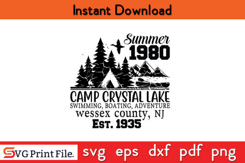 Summer 1980 Men Funny T Shirt Graphic Camping Vintage Cool 80s Novelty Tees SVG SVG SVG Print File 