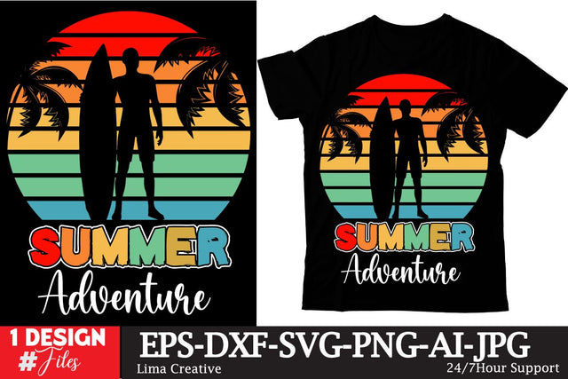 Summer Adventure Retro Sunset ,Summer Sublimation ,Summer Retro Vintage T-shirt DEsign,SUmmer SVG ,Summer Rtero T-shirt DEsign BUndle SVG Insomnia Std 