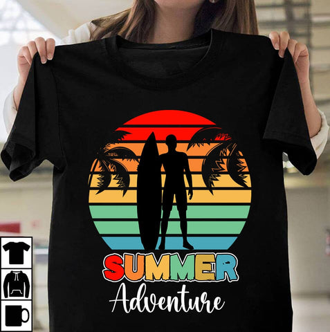 Vintage Retro Sunset T-Shirt Design Bundle - Buy t-shirt designs