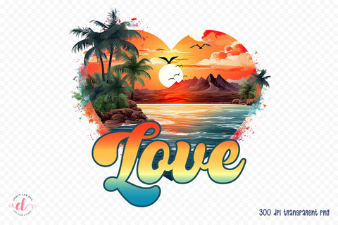 Summer and Beach Sublimation - Love PNG Sublimation CraftLabSVG 