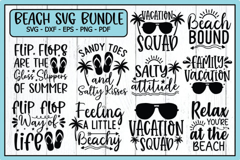 Summer Beach Bundle SVG, Beach Svg Bundle, Summertime, Funny Beach Quotes Svg, Salty Svg Png Dxf Sassy Beach Quotes Summer Quotes Svg Bundle SVG designstore 