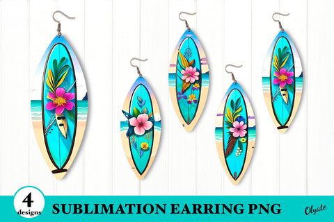 Summer Beach Earring Sublimation. Earrings Bundle Sublimation Olga Terlyanskaya 
