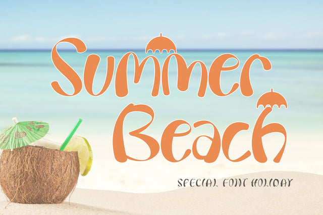 Summer Beach Font Prasetya Letter 