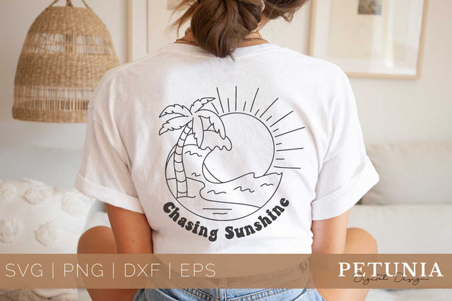 Summer Beach Frame | Chasing Sunshine SVG | Beach SVG SVG Petunia Digital Design 