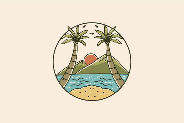 Summer Beach Illustration SVG Masyafi Studio 