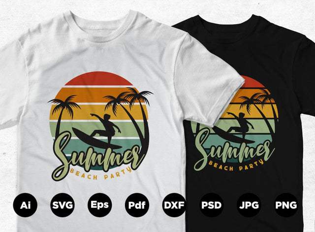 Summer Beach Party Design SVG Leamsign Studio 